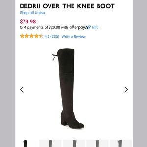 Unisa Dedrii OTK boot size 9 - great condition!